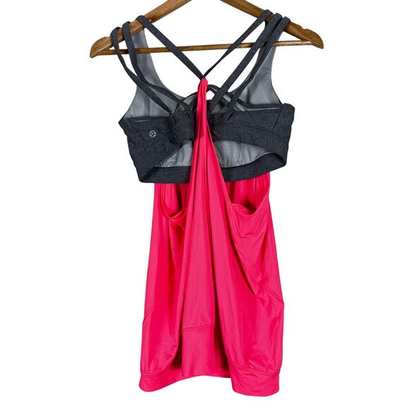 Lululemon Nouveau Limits Tank Flash Light Womens 6 Pink Strappy Athleisure Gym - Picture 6 of 7
